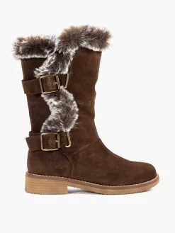 Sale Suede Fur Detail Boot Women Boots·Winter Boots|Boots·Knee High Boots