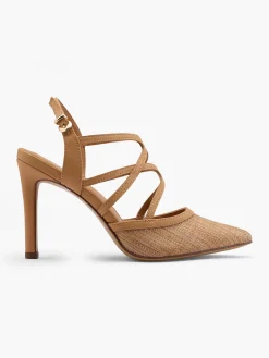 New Textured Slingback Strappy Heels Women Heels·High Heels