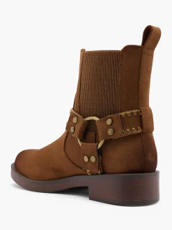 Outlet Brown Whipstitch Harness Detail Chelsea Boot Women Boots·Chelsea Boots|Boots·Ankle Boots