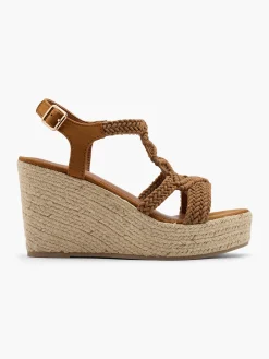 Woven Strap Wedge Heels Women Loafers & Low Shoes·Espadrilles