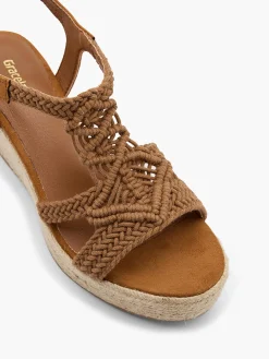 Woven Strap Wedge Heels Women Loafers & Low Shoes·Espadrilles