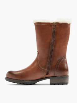 Best Brown Zip Fur Lined Boot Women Boots·Winter Boots