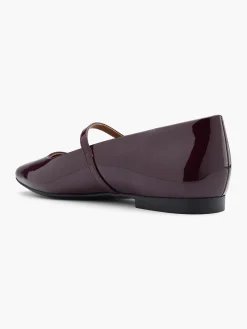 New Burgandy Patent Ballet Pump Women Loafers & Low Shoes·Ballet Pumps