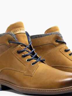 Online Camel Lace-up Leather Boot Boots·Lace-Up Boots