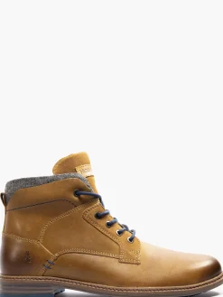 Online Camel Lace-up Leather Boot Boots·Lace-Up Boots
