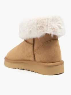 Camel Faux Fur Collared Boot with Aztec Detail Women Boots·Faux Fur Lined Boots