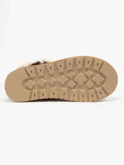 Camel Faux Fur Collared Boot with Aztec Detail Women Boots·Faux Fur Lined Boots