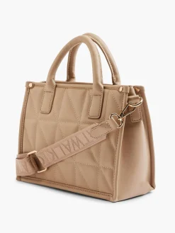 Sale Camel Quilted Tote Bag with Adjustable Shoulder Strap Women Bags·Tote Bags|Bags·Handbags