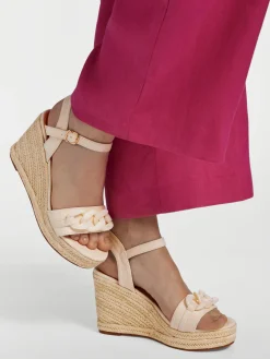 Clearance Wedge Heel with Chain Detail Women Sandals·Heeled Sandals|Heels·Wedges