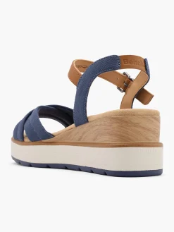 Outlet Dark Wood Effect Wedge Heeled Sandal Women Heels·Wedges|Sandals·Wedge Sandals