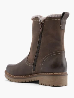Hot Dark Faux Fur Lined Comfort Ankle Boot Women Loafers & Low Shoes·Comfort|Boots·Winter Boots