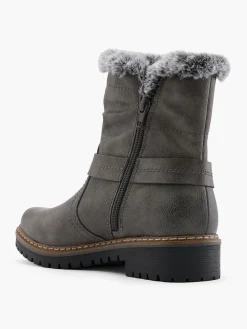 Sale Dark Faux Fur Lined Comfort Ankle Boot Women Loafers & Low Shoes·Comfort|Boots·Comfort Boots
