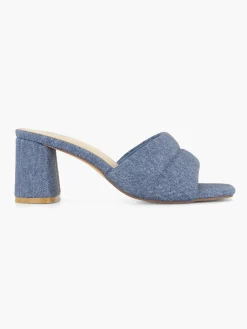 Discount Denim Padded Mule Women Heels·High Heels