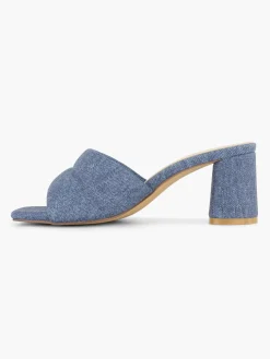 Discount Denim Padded Mule Women Heels·High Heels