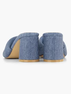 Discount Denim Padded Mule Women Heels·High Heels
