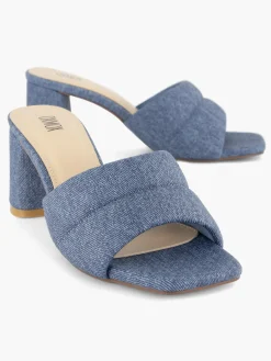 Discount Denim Padded Mule Women Heels·High Heels