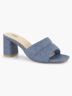 Discount Denim Padded Mule Women Heels·High Heels