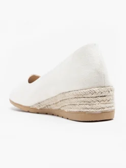 Sale Ecru Wedge Espadrille Women Loafers & Low Shoes·Espadrilles