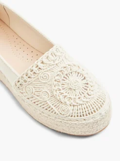 Embroidery Detail Platform Espadrille Slip On Women Loafers & Low Shoes·Espadrilles