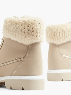 Sale Faux Fur Apricot Lace-Up Winter Boots Women Boots·Walking Shoes|Boots·Winter Boots