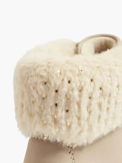 Sale Faux Fur Apricot Lace-Up Winter Boots Women Boots·Walking Shoes|Boots·Winter Boots