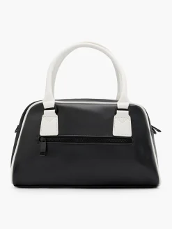 Sale Black and White Contrast Shopper Bag Women Bags·Tote Bags