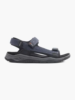 Online Navy Triple Strap Sandal Sandals·Walking Sandals
