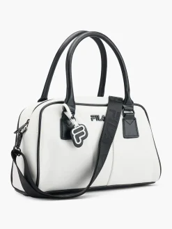 Discount White and Black Contrast Handbag with Adjustable Shoulder Strap Women Bags·Handbags