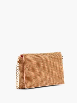 Outlet Diamante Clutch Bag with Removable Shoulder Strap Women Bags·Handbags