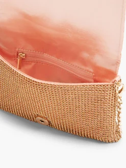 Outlet Diamante Clutch Bag with Removable Shoulder Strap Women Bags·Handbags