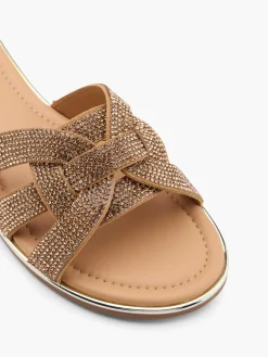 Online Diamante Strapped Flat Sandals Women Sandals·Flat Sandals