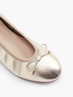 Online Leather Ballerina with Bow Detail Women Loafers & Low Shoes·Ballet Pumps