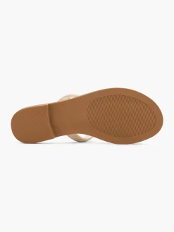 Discount Metallic and Gem Detailed Flat Sandal Women Sandals·Mules|Sandals·Flat Sandals
