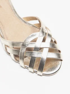 Hot Woven Detailed Ballerina with Ankle Strap Women Loafers & Low Shoes·Ballet Pumps