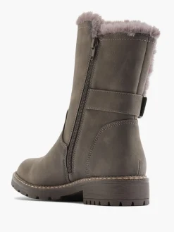 Clearance Faux Fur Lined Tall Boot with Buckle Detail Women Boots·Faux Fur Lined Boots|Boots·Ankle Boots