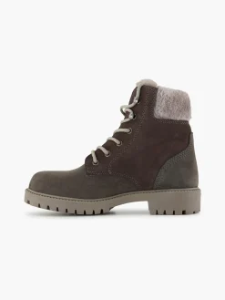 Outlet Leather Suede Faux Fur Lined Lace Up Boot Women Boots·Winter Boots|Boots·Faux Fur Lined Boots