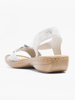 Online Metallic Elasticated Comfort Sandal Women Sandals·Comfort Sandals|Loafers & Low Shoes·Comfort