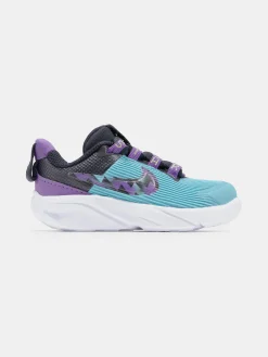 Clearance Infant Girls Teal/Purple Star Runner 4 Trainers Kids All Girls·Kids|Girls Shoes·Trainers