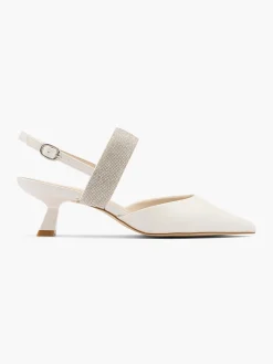 Outlet Jewelled Strap Slingback Kitten Heel Women Heels·Kitten Heels|Heels·Slingback Heels
