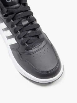 Best Junior Black/ White Hoops Mid 3.0 Trainers Kids Boys School Shoes·Boys Junior School Shoes|Girls School Shoes·Girls Adidas School Shoes