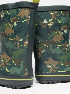 Online Junior Boys Camo Dinosaur Wellies BOY Boys Shoes·Wellies