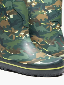 Online Junior Boys Camo Dinosaur Wellies BOY Boys Shoes·Wellies