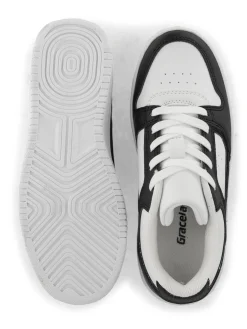 Best Junior Girl Black & White Trainer All Girls·Teens|Girls Shoes·Trainers