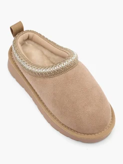 New Junior Girl Fur Lined Slip On Mule Kids All Girls·Kids