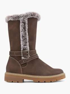Outlet Junior Girl Fur Trim Warm Lined Long Boot Kids All Girls·Kids|Girls Shoes·Warm Lined Boots