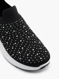 Discount Junior Girl Gem Detail Slip On Trainer Kids All Girls·Kids|Girls Shoes·Trainers