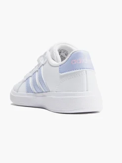 Clearance Junior Girls White/ Dawn Grand Court 2.0 EL K Trainers Kids All Girls·Kids|Girls Shoes·Trainers