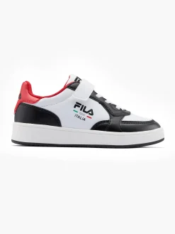 Best Junior White/Red/Black Court Velcro Trainers Kids All Boys·Kids|All Girls·Kids
