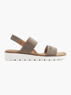 Clearance Khaki Wedge Sandals Women Sandals·Flat Sandals