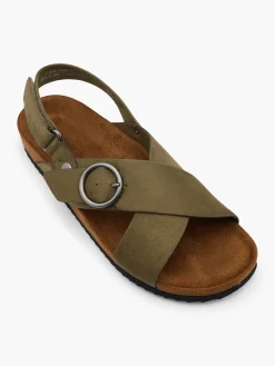 Discount Cross-Strapped Buckle Detail Flat Sandal Women Sandals·Flat Sandals